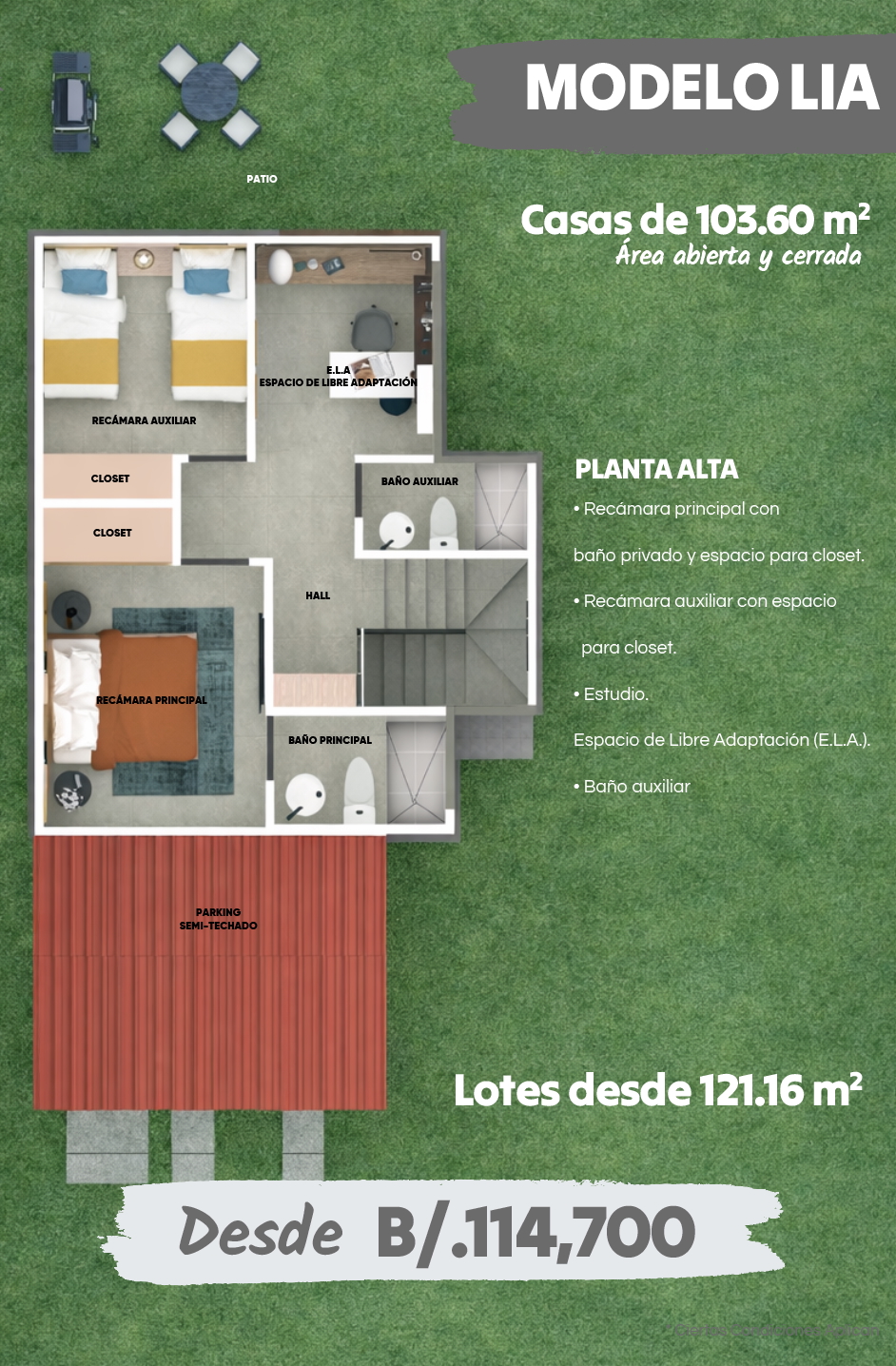Planta alta del Modelo LIA