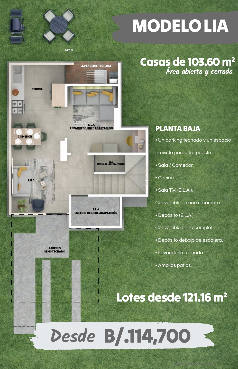 Planta baja del Modelo LIA